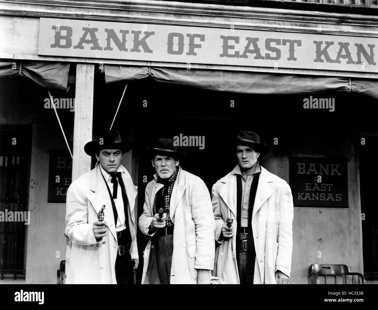 THE RETURN OF JESSE JAMES, from left, John Ireland, Henry Hull, Hugh O