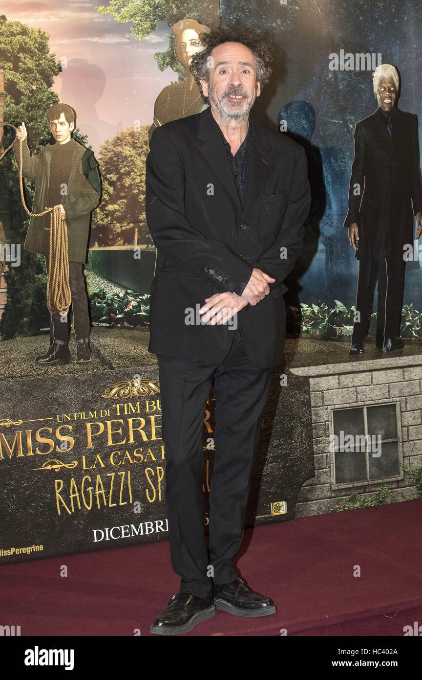 Rome, Italy. 6th Dec, 2016. Tim Burton attends the 'Miss Peregrine's Home  for Peculiar Children' photocall