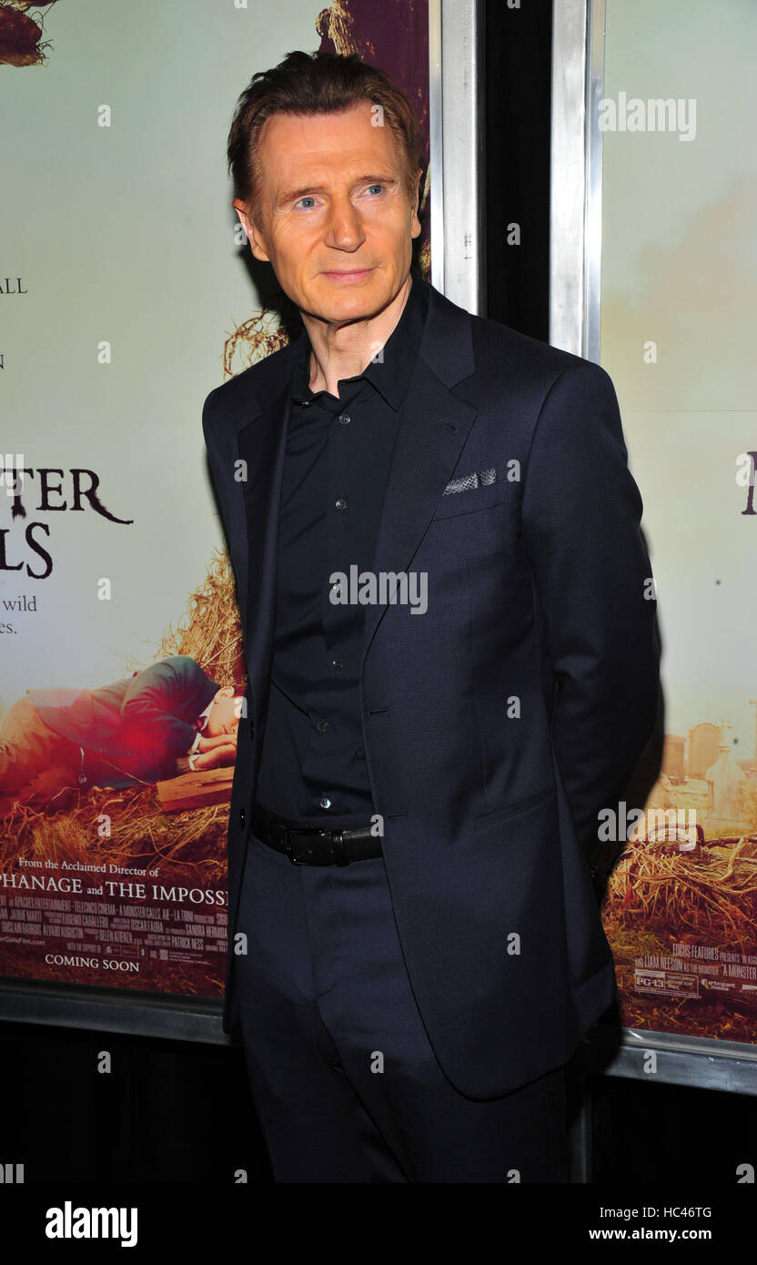 New York, USA. 7th December, 2016. Liam Neeson attends 'A Monster Calls ...