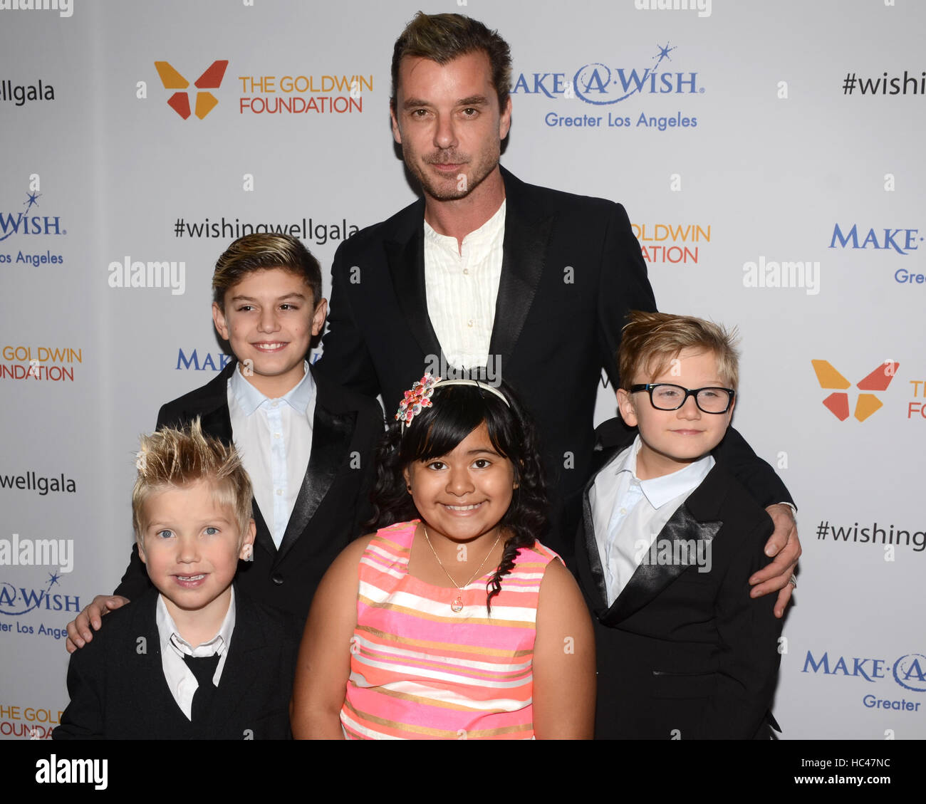 Hollywood, USA. 07th Dec, 2016. Kingston Rossdale, Gavin Rossdale and Zuma Rossdale attends the 4th Annual Wishing Well Winter Gala on December 07, 2016 at The Hollywood Palladium in Los Angeles, California. Credit:  The Photo Access/Alamy Live News Stock Photo