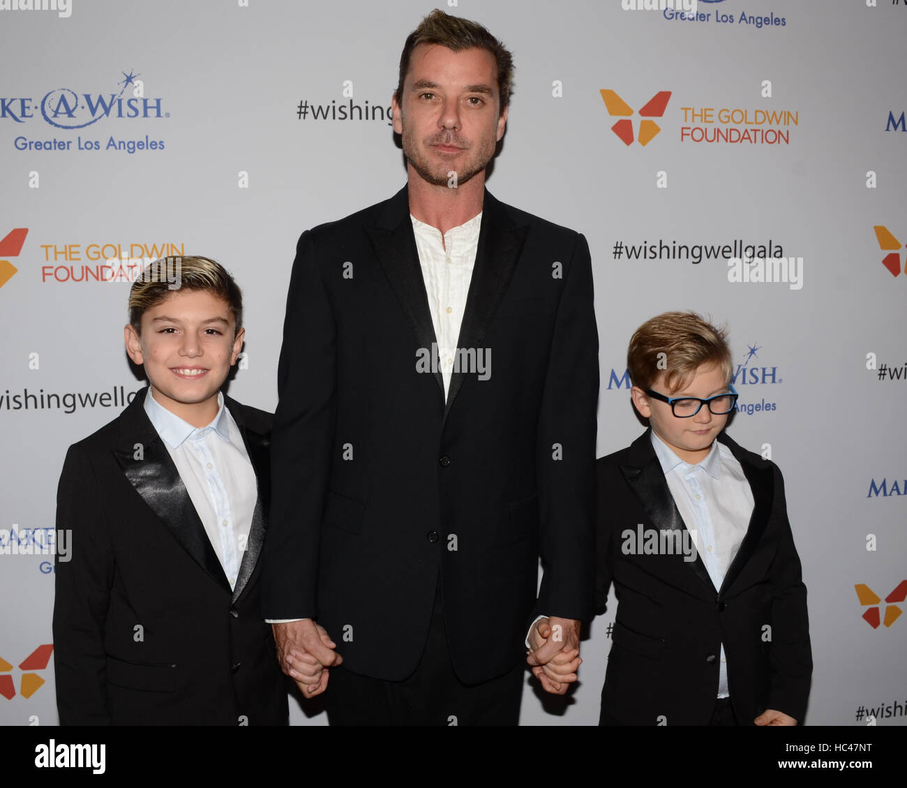 Hollywood, USA. 07th Dec, 2016. Kingston Rossdale, Gavin Rossdale and Zuma Rossdale attends the 4th Annual Wishing Well Winter Gala on December 07, 2016 at The Hollywood Palladium in Los Angeles, California. Credit:  The Photo Access/Alamy Live News Stock Photo