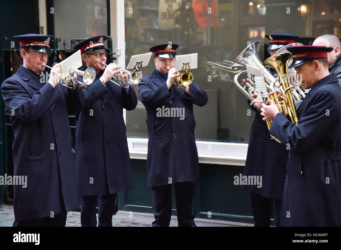 Brass band playing christmas carols hires stock photography and images