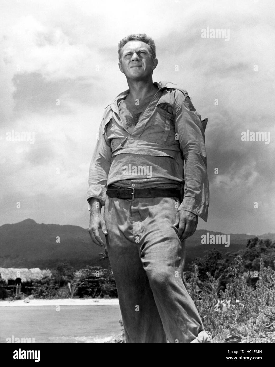 PAPILLON, Steve McQueen, 1973 Stock Photo Alamy