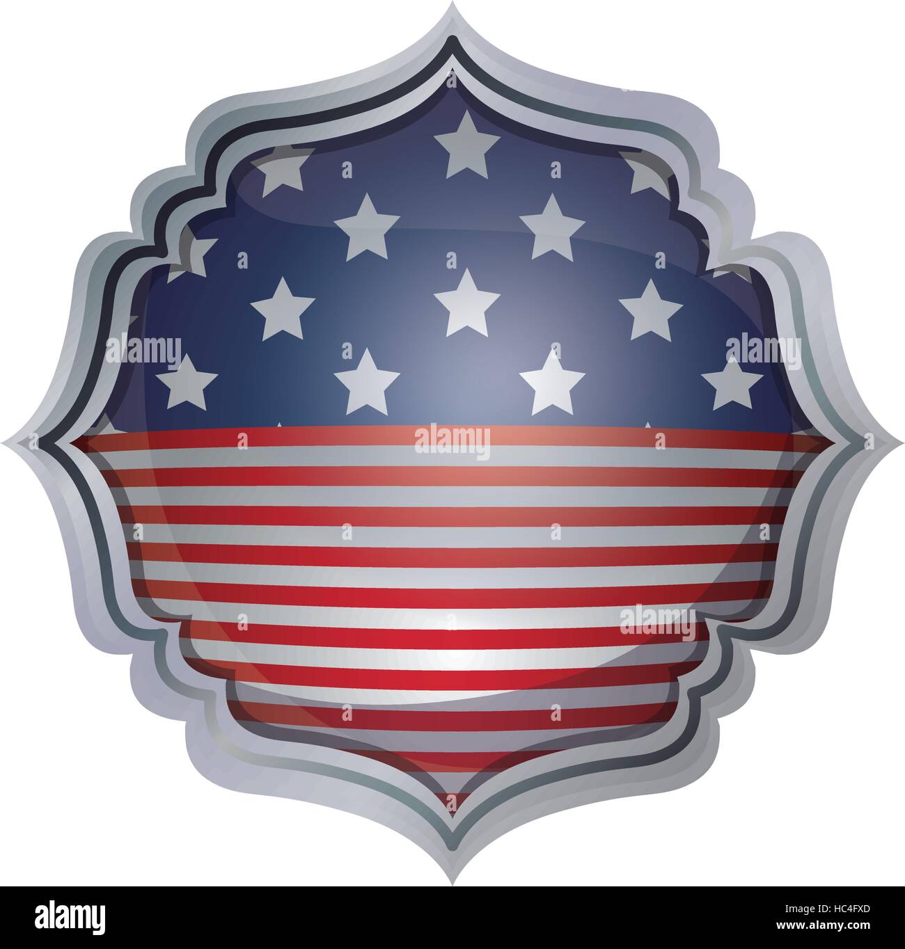 Usa flag inside frame icon. United nation us country and american ...