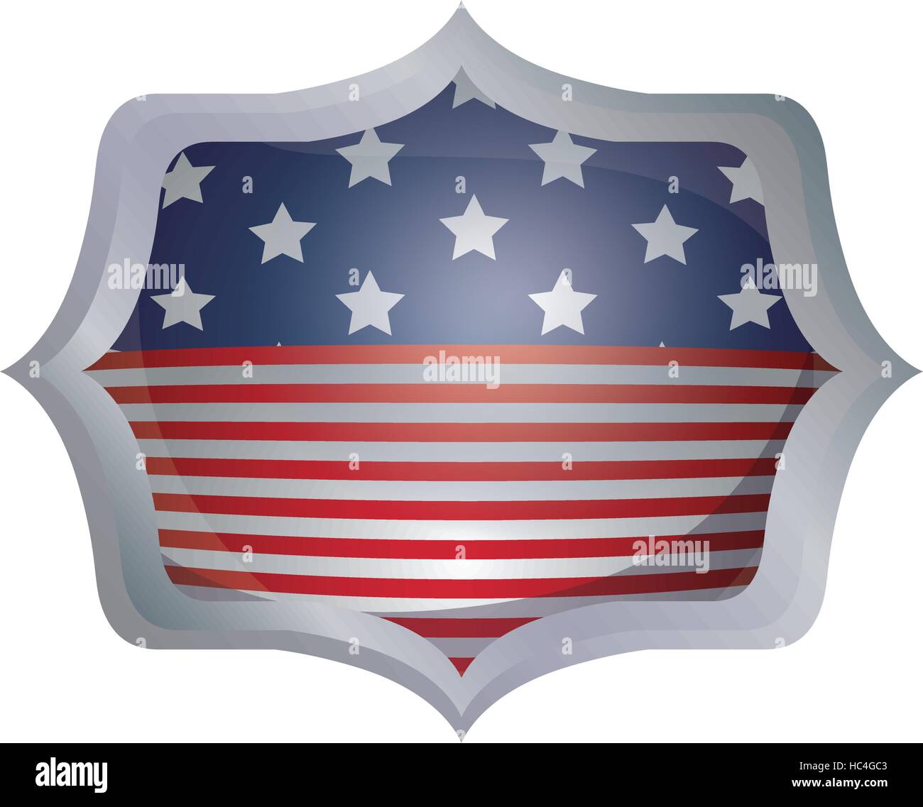 Usa flag inside frame icon. United nation us country and american ...