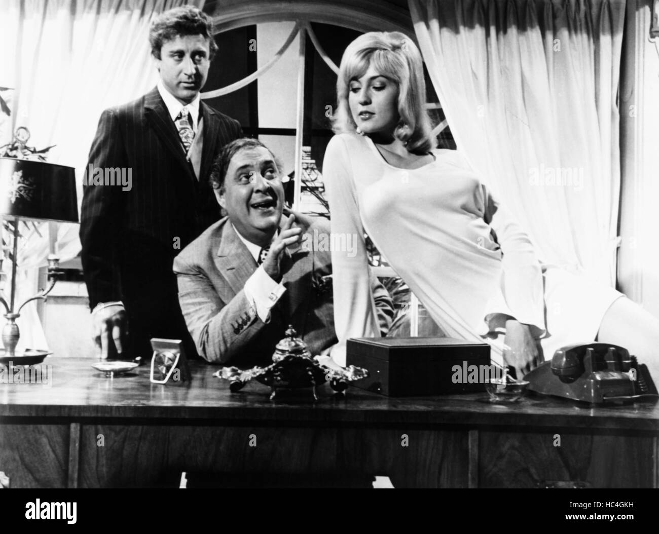 THE PRODUCERS, from left, Gene Wilder, Zero Mostel, Lee Meredith, 1968 ...