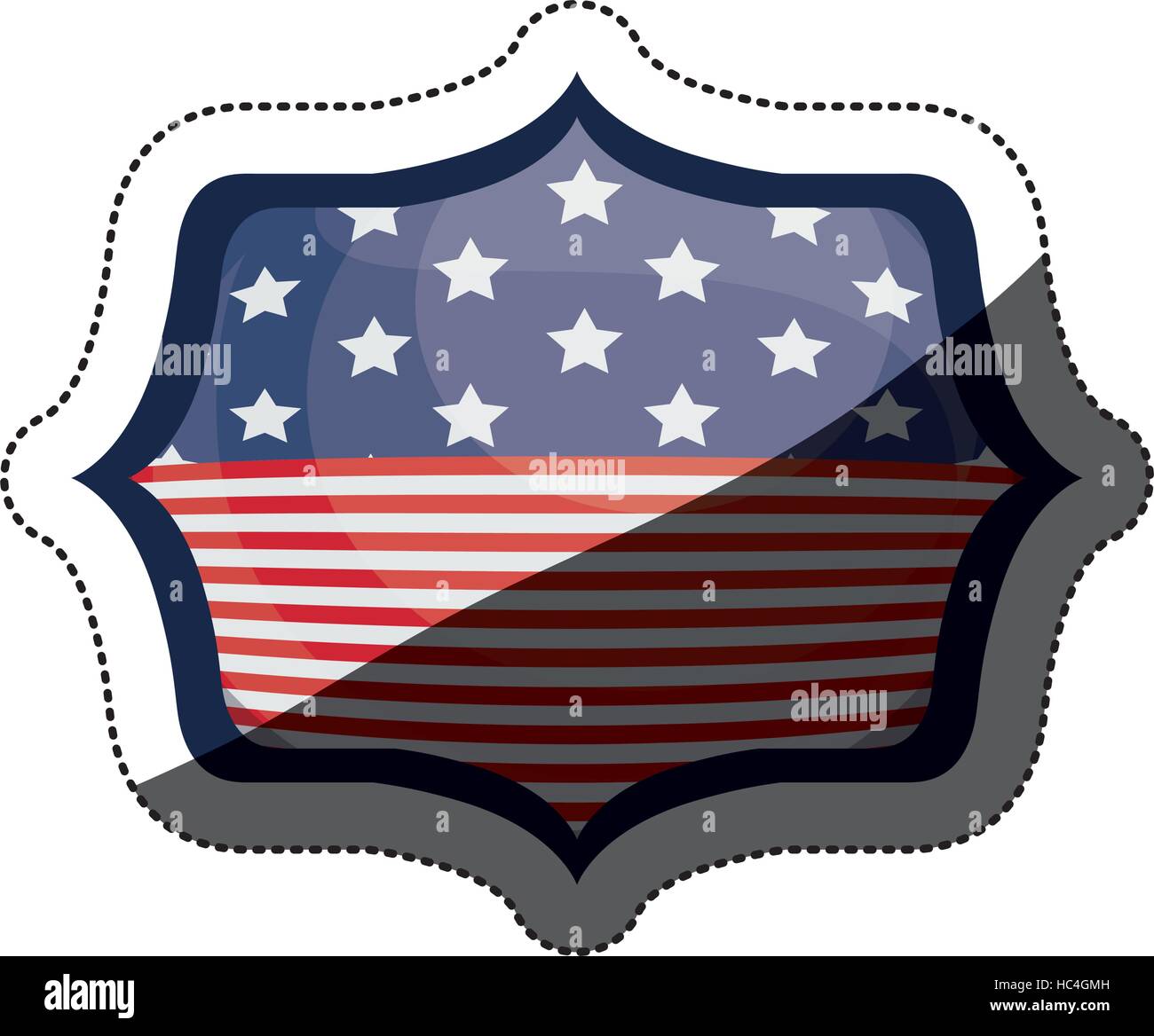 Usa flag inside frame icon. United nation us country and american ...
