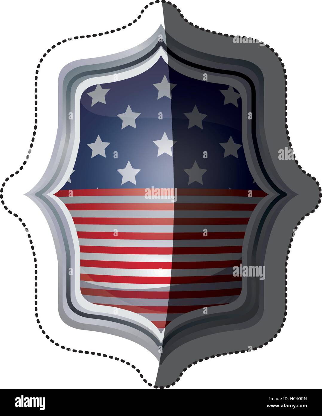 Usa flag inside frame icon. United nation us country and american ...