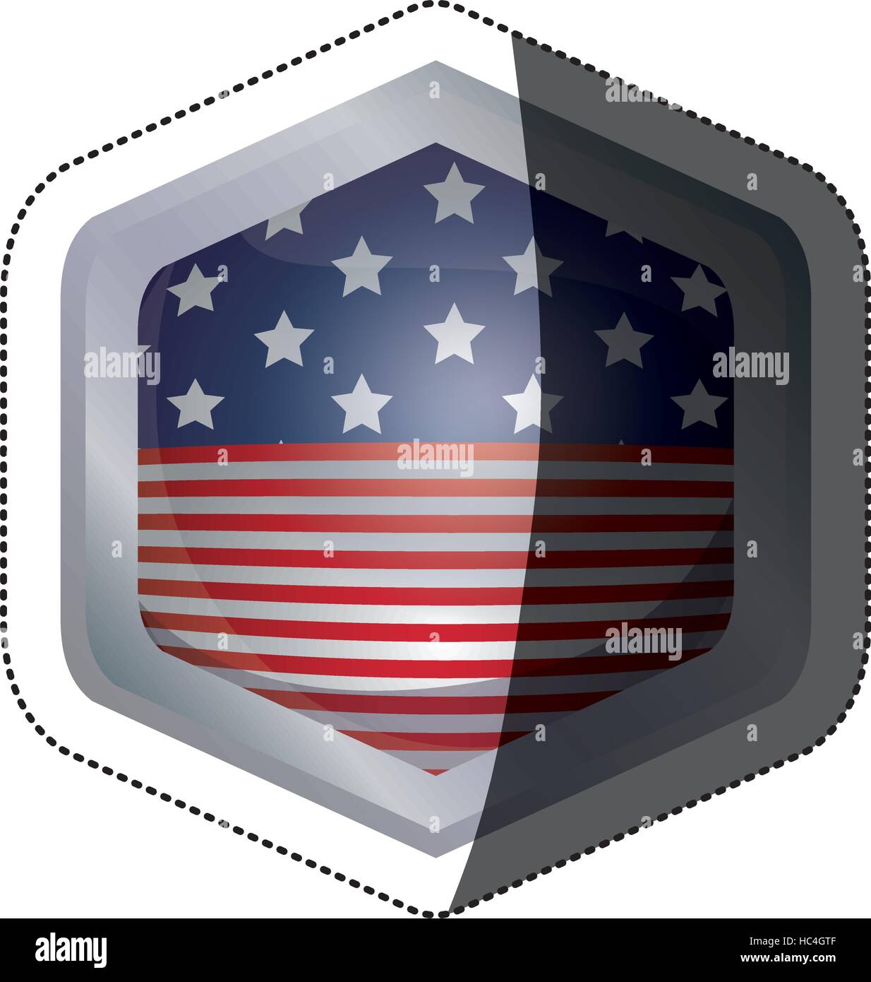 Usa flag inside frame icon. United nation us country and american ...