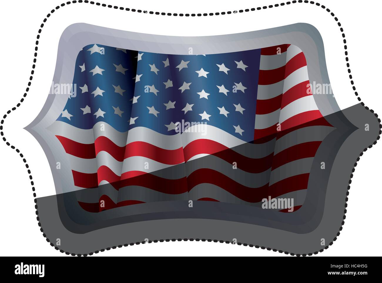Usa flag inside frame icon. United nation us country and american ...