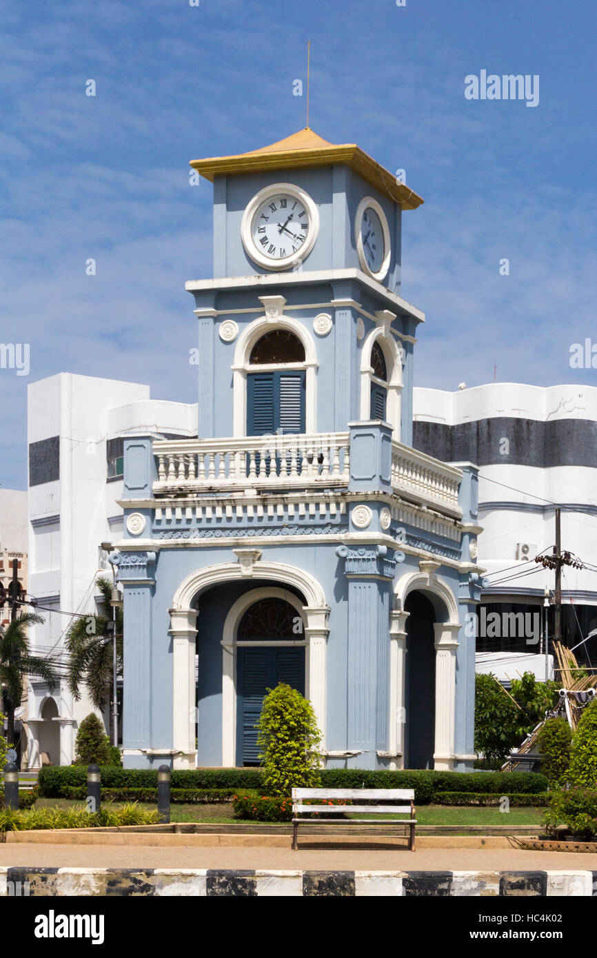 The clock tower in Phuket Town, Thailand Stock Photo Alamy