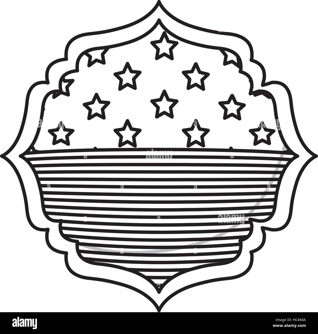 Usa flag inside frame icon. United nation us country and american ...