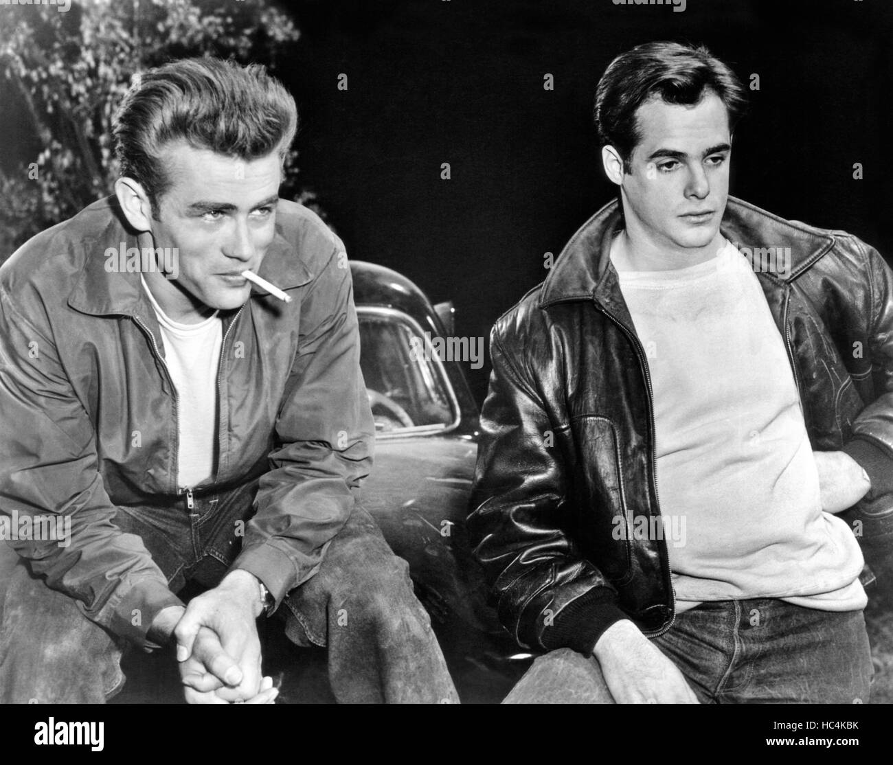 REBEL WITHOUT A CAUSE, from left, James Dean, Corey Allen, 1955 Stock ...