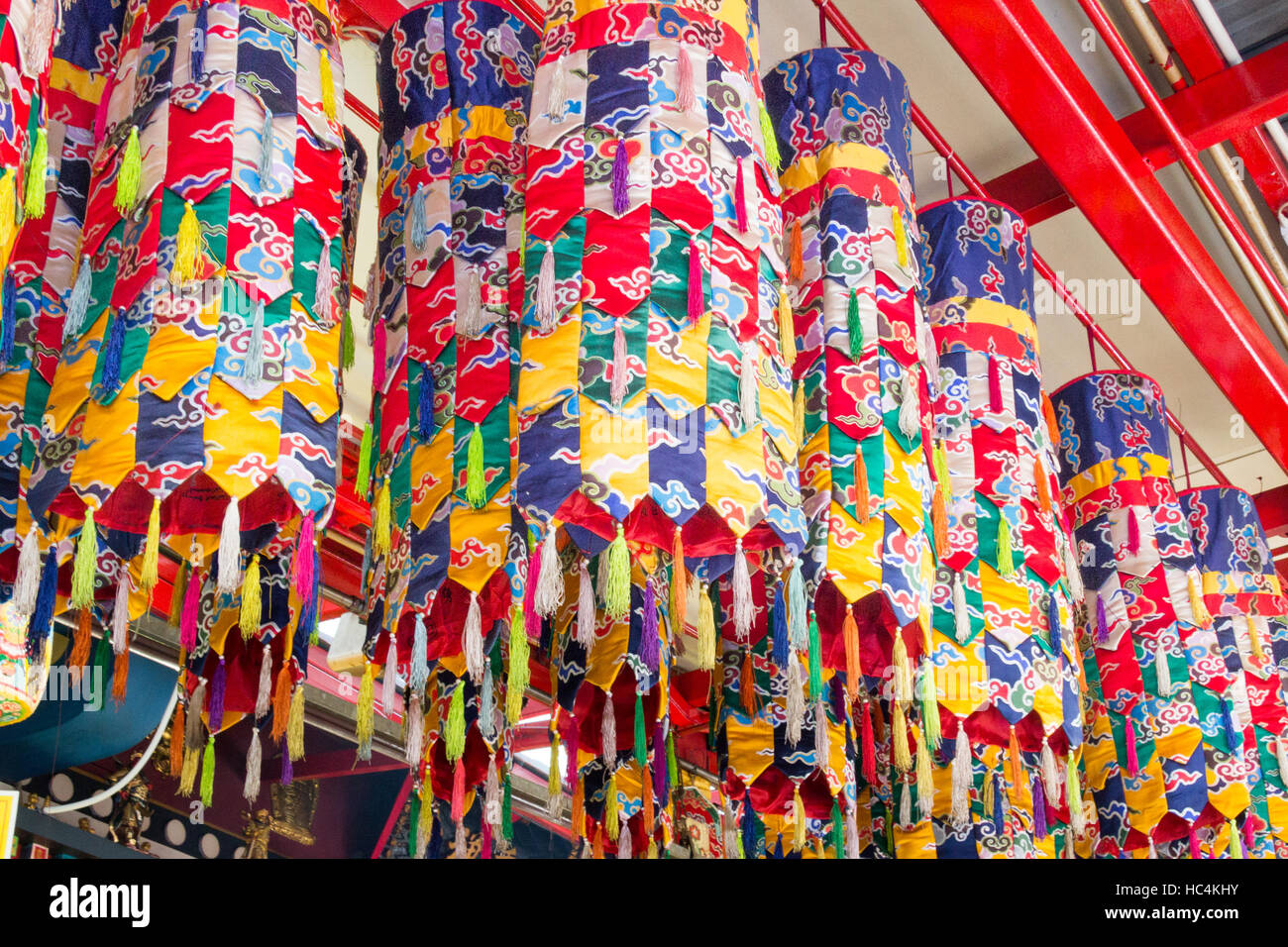 Colourful lanterns for sale in a shop in Little India, SIngapore Stock