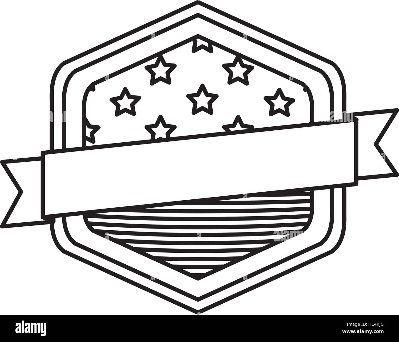 Usa flag inside frame with ribbon icon. United nation us country and ...
