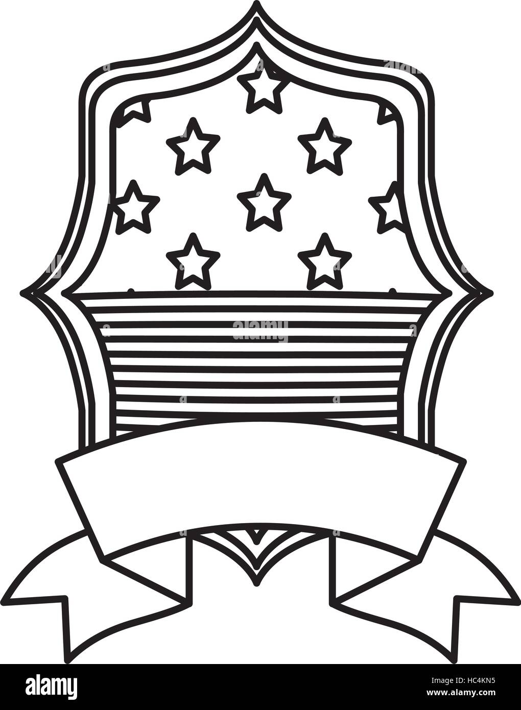 Usa flag inside frame with ribbon icon. United nation us country and ...