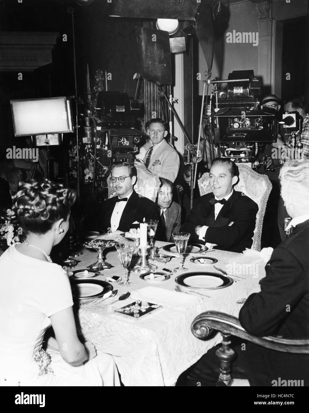 RIDING HIGH, facing front from left: Rand Brooks, director Frank Capra ...