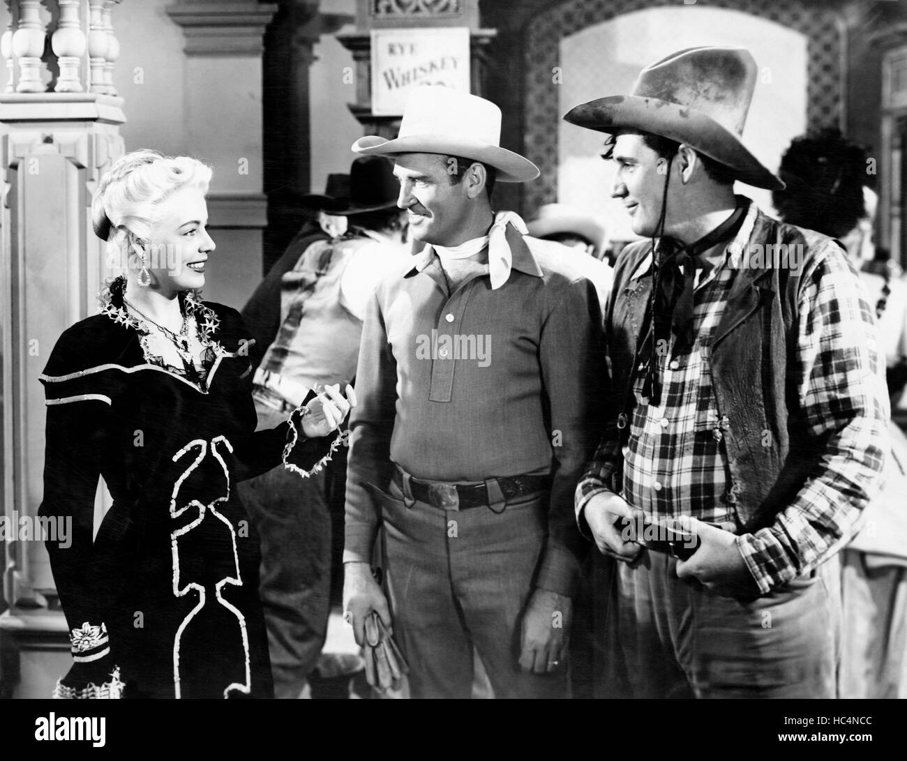 Mary Rider RIDERS IN THE SKY, from left: Mary Beth Hughes, Gene Autry, Pat Buttram ...