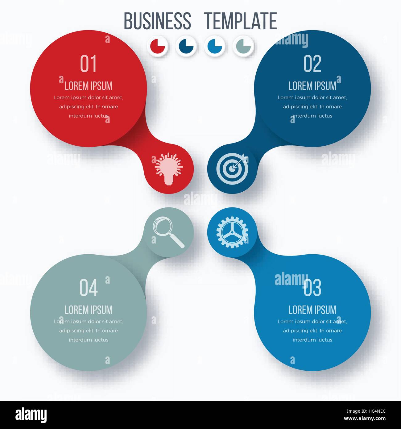Infographics template four options with circle Stock Vector Image & Art ...