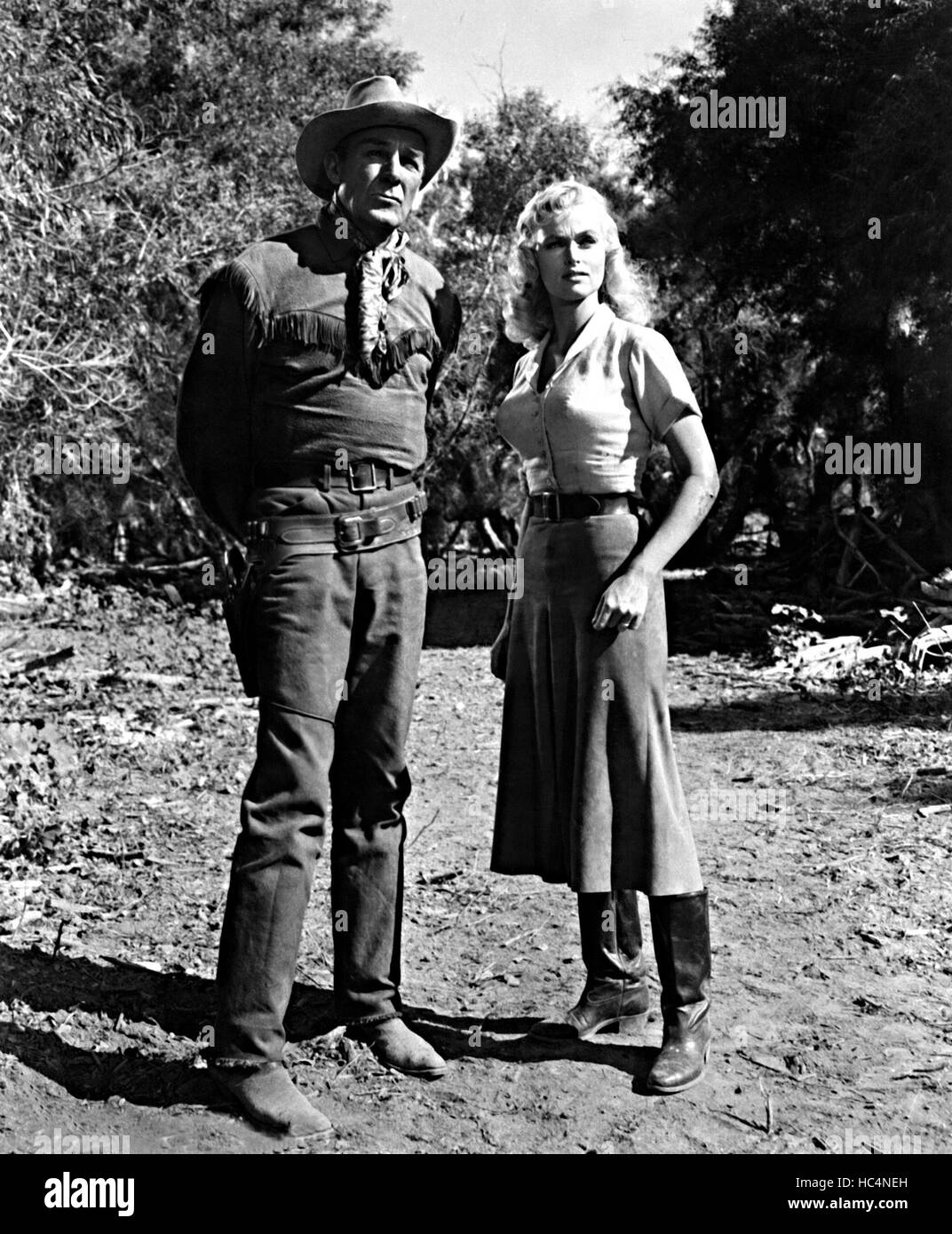 RIDE LONESOME, Randolph Scott, Karen Steele, 1959 Stock Photo - Alamy