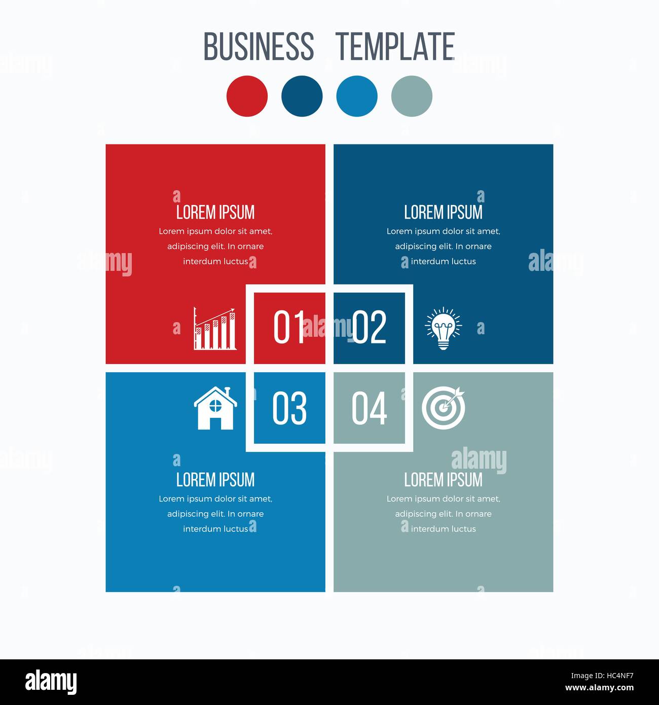 Infographics template four options with square Stock Vector Image & Art ...
