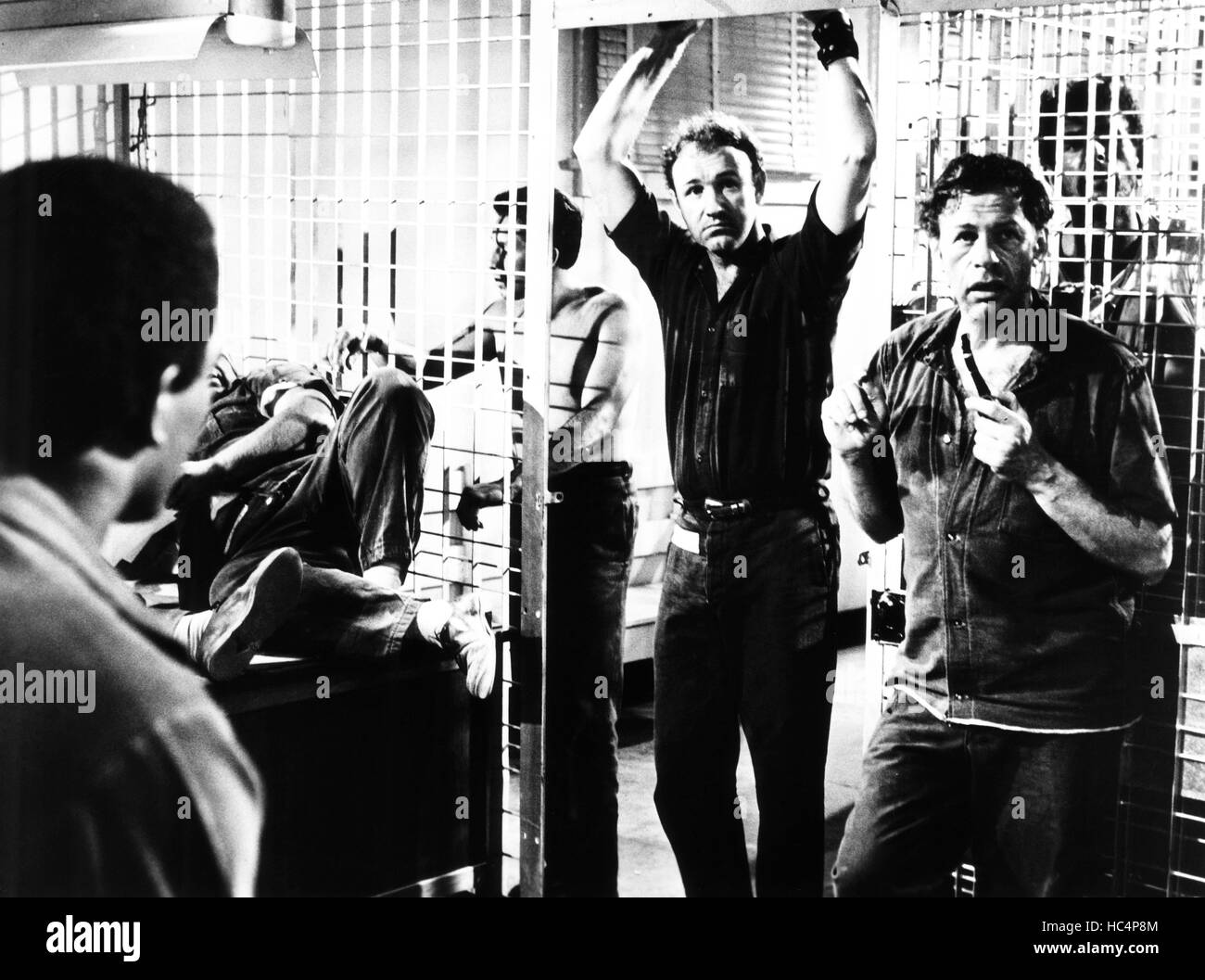 RIOT, facing front from left: Gene Hackman, Mike Kellin, 1969 Stock ...