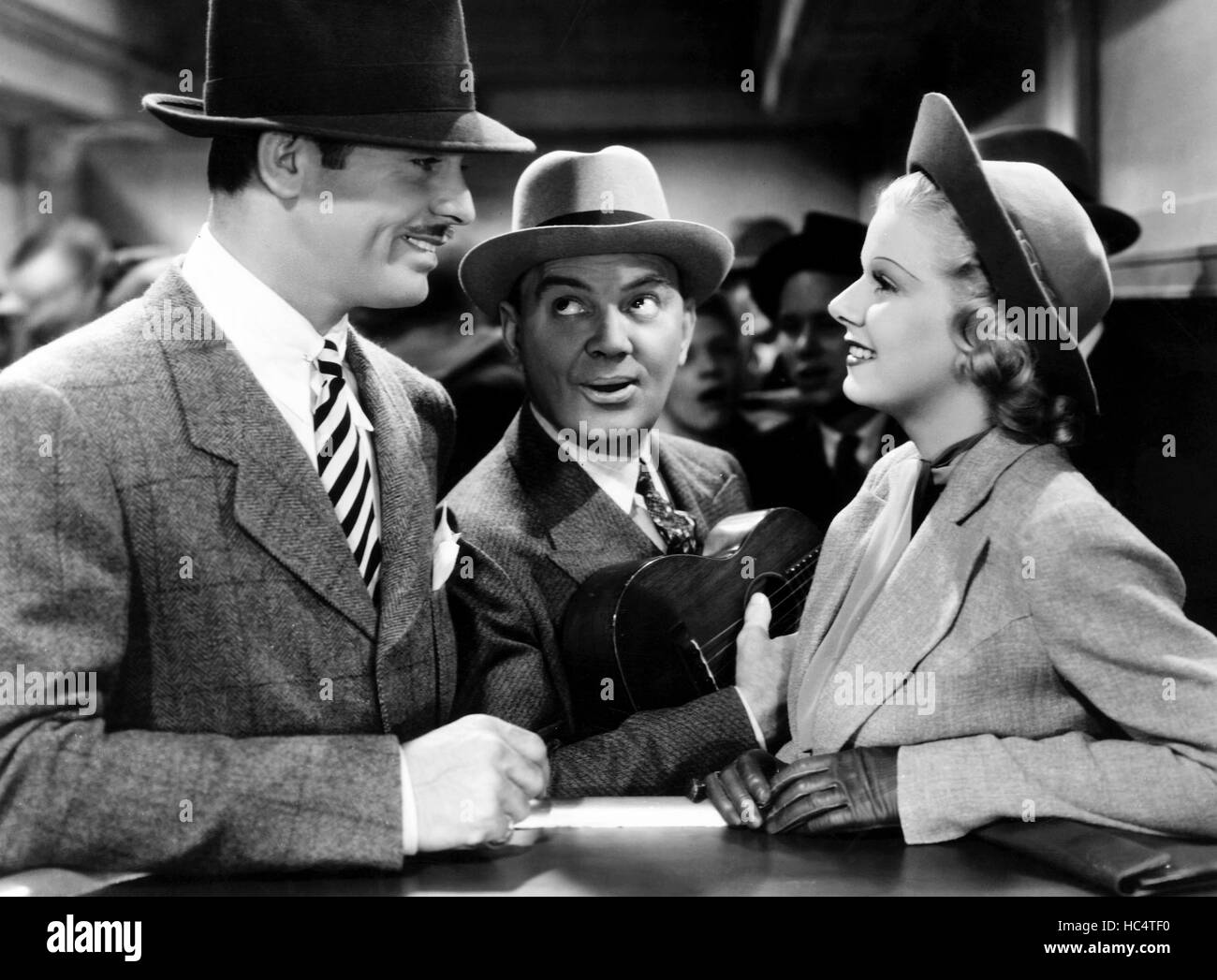 SARATOGA, from left, Clark Gable, Cliff Edwards, Jean Harlow, 1937 ...