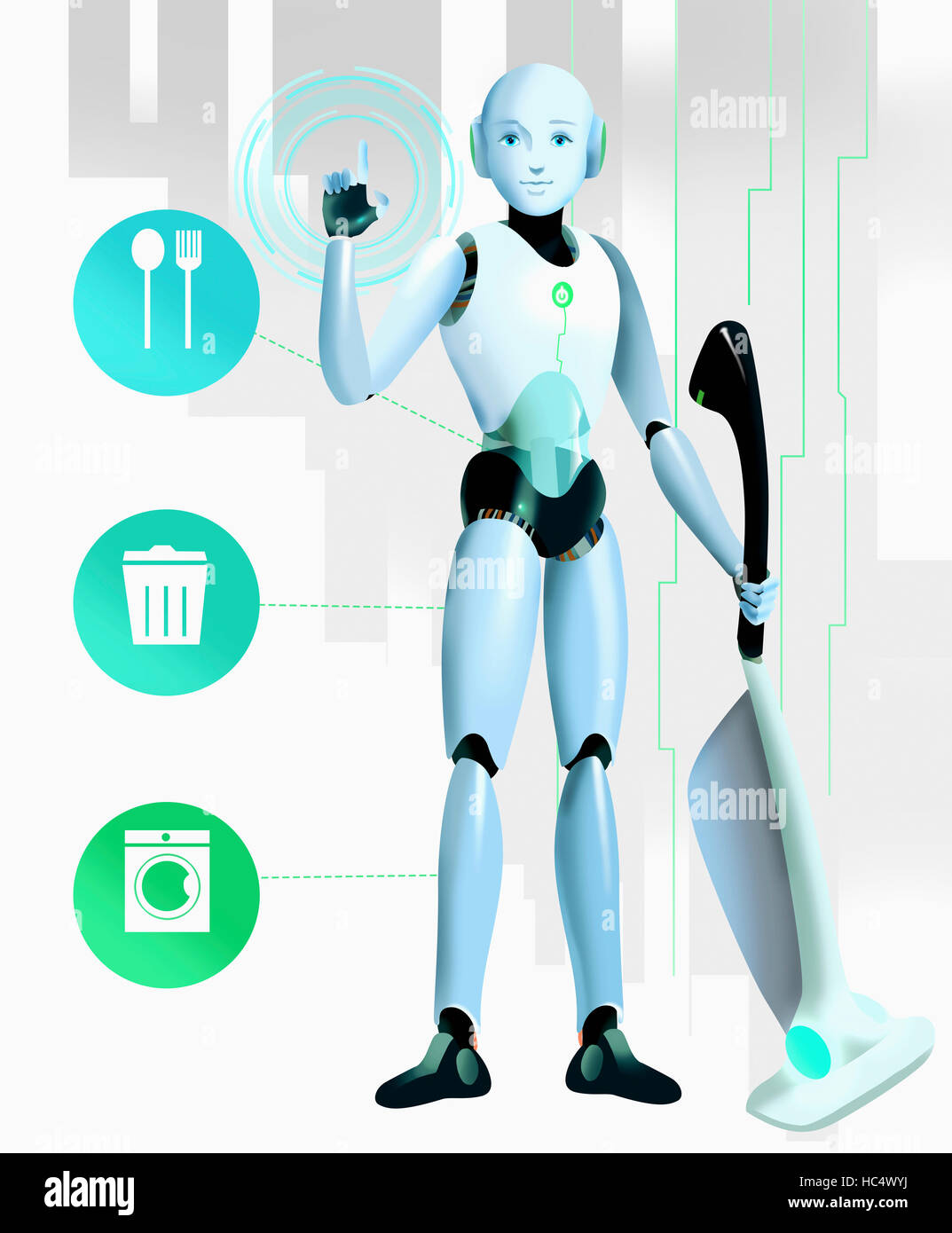 Smart robot as a housekeeper Stock Photo - Alamy