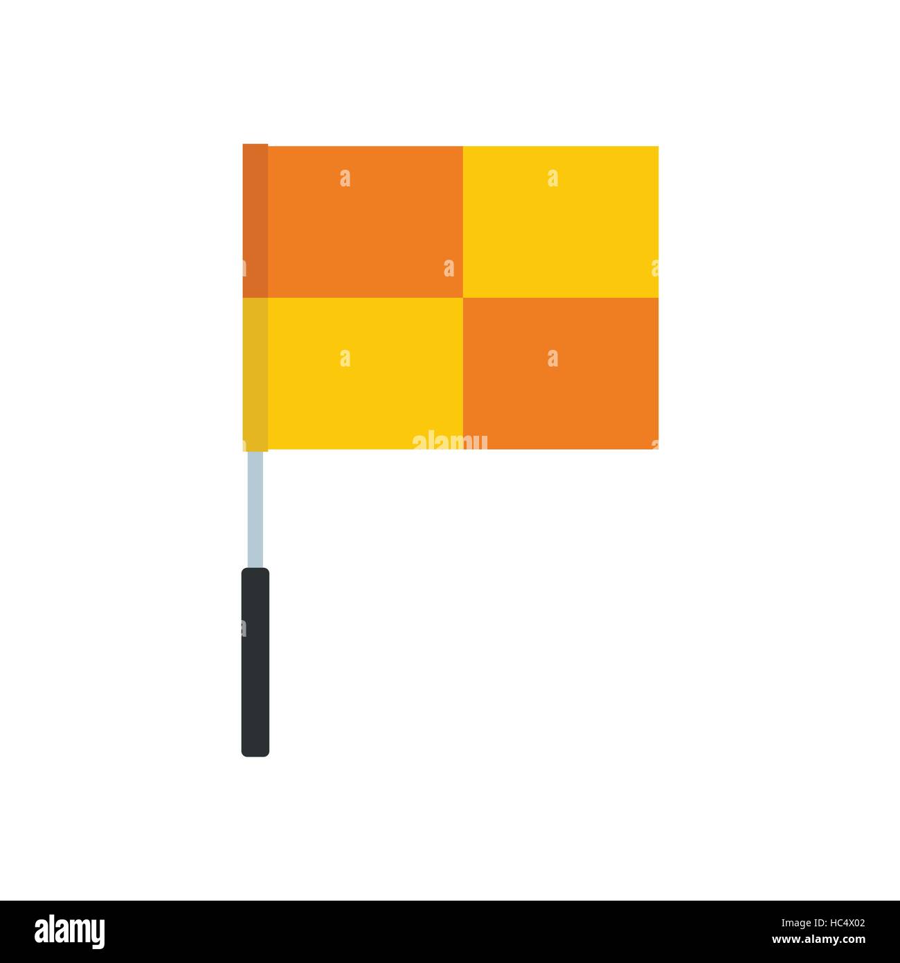 Yellow flag on flagpole flat icon Stock Vector Image & Art Alamy
