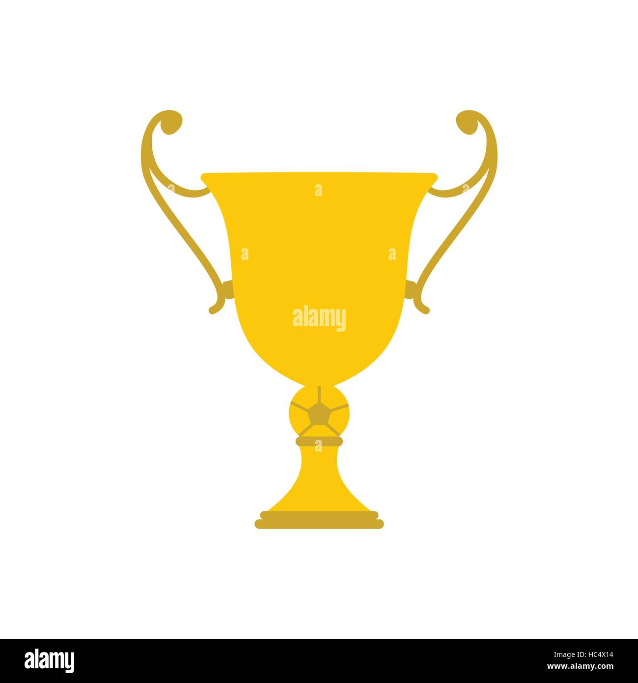 Golden trophy cup flat icon Stock Vector Image & Art - Alamy
