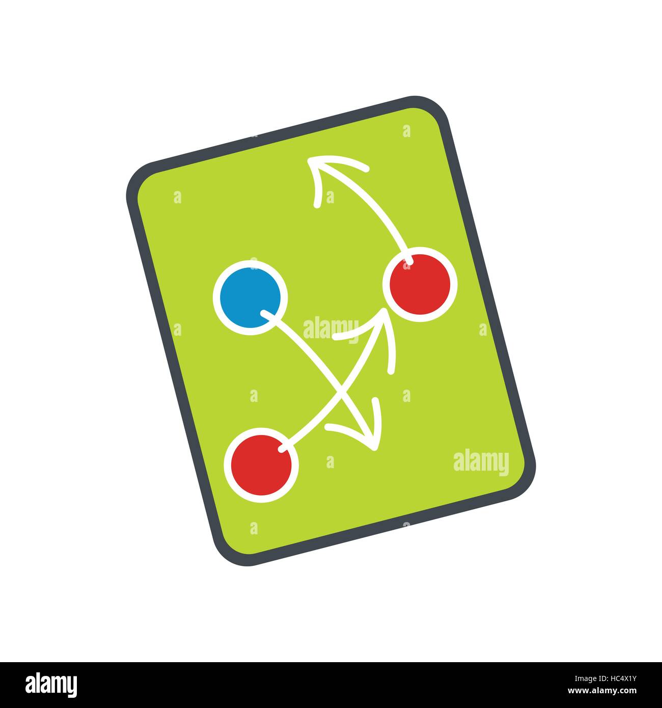 Tactic strategy on a digital tablet flat icon Stock Vector Image & Art ...