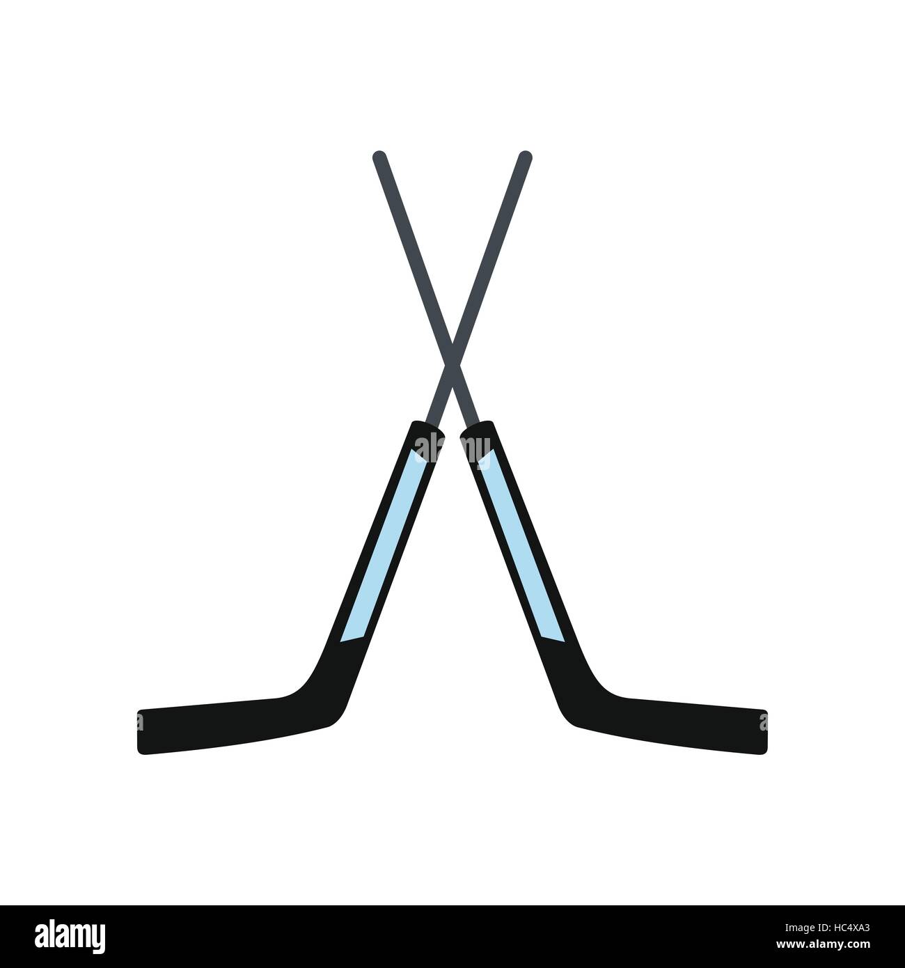 Two crossed hockey sticks icon Stock Vector Image & Art Alamy