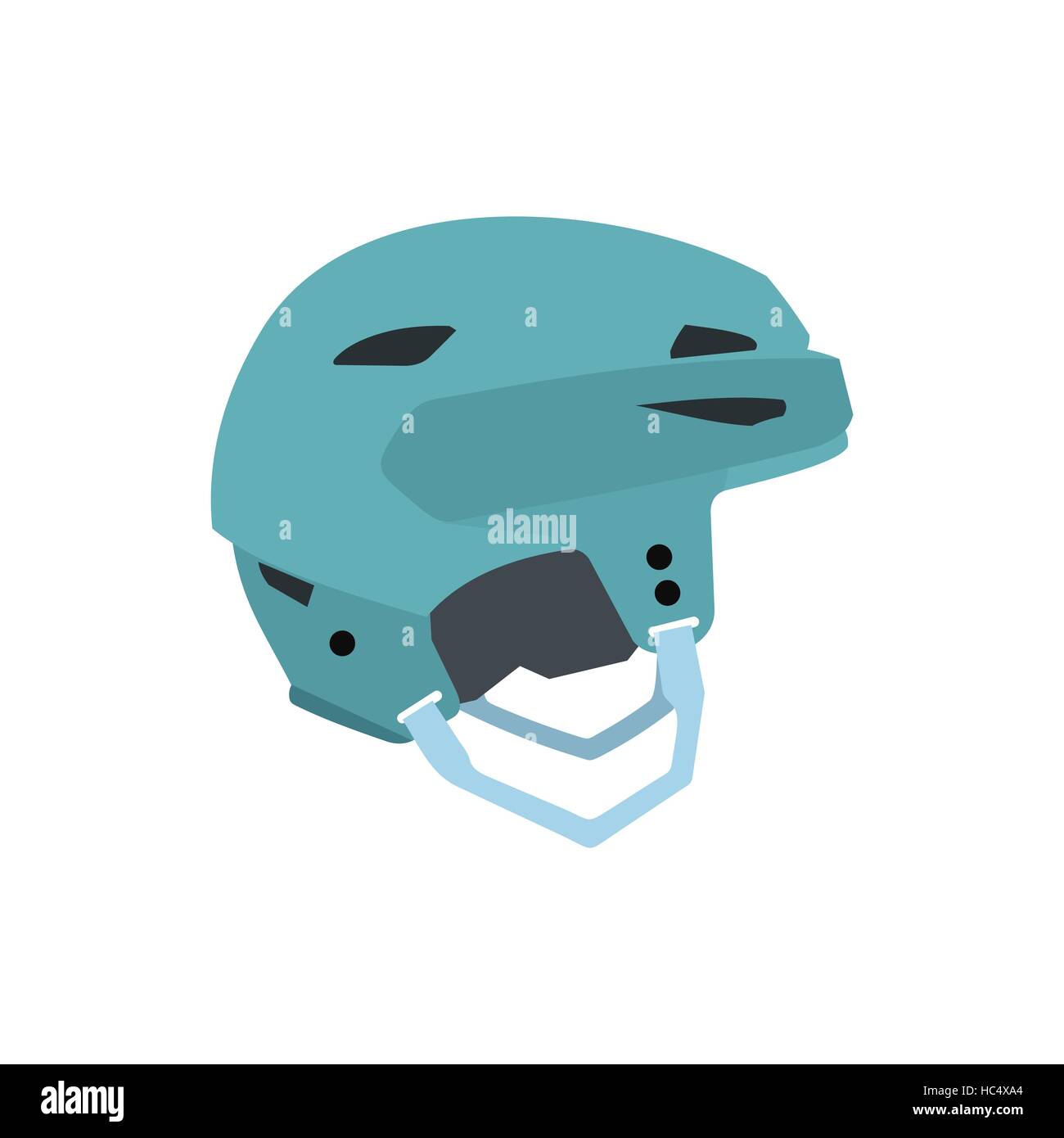 Blue hockey helmet flat icon Stock Vector Image & Art - Alamy