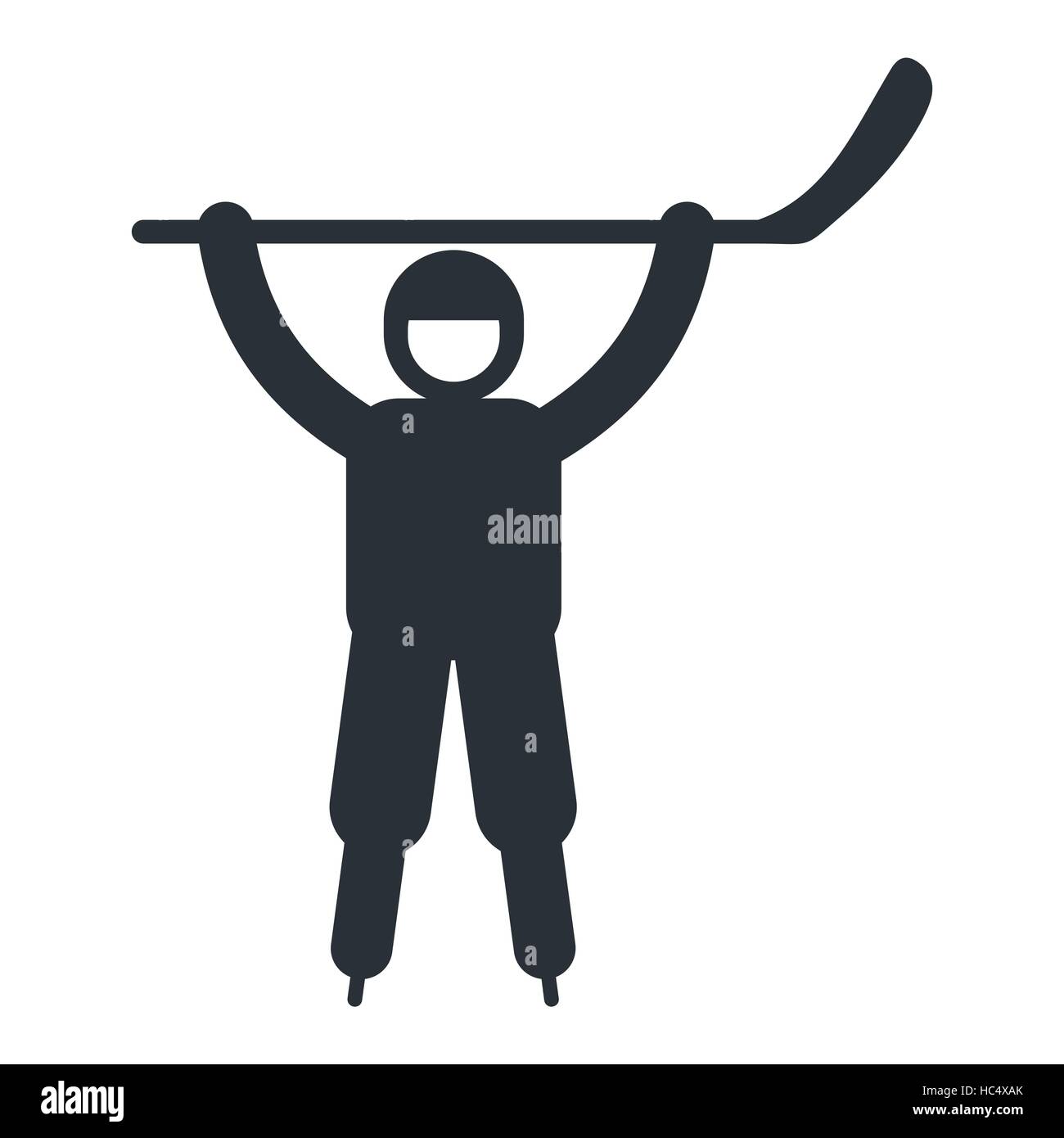 Happy hockey player flat icon Stock Vector Image & Art - Alamy