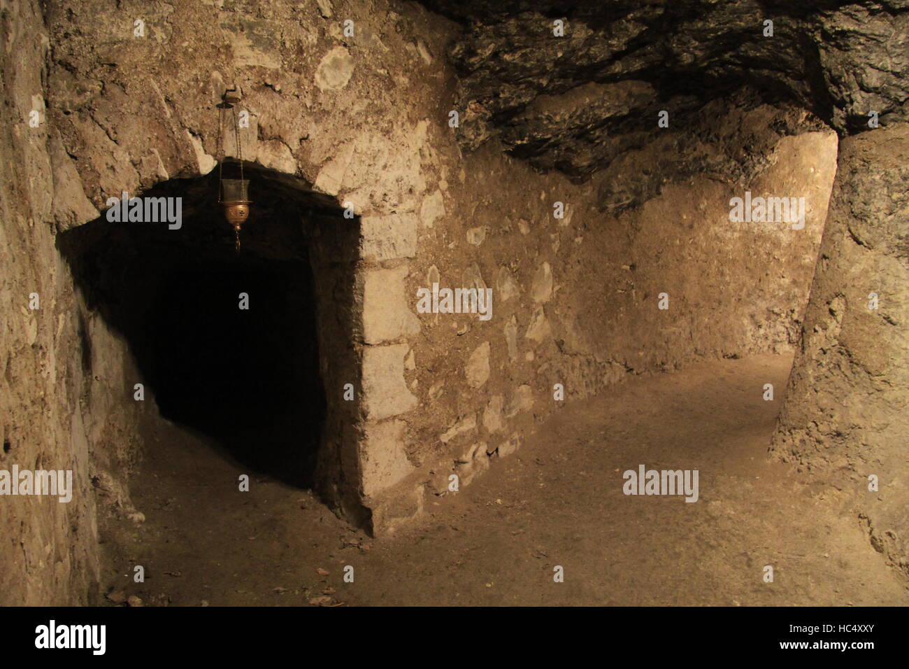 Israel, Lower Galilee, the cave from the Roman period beneath the Greek Orthodox Metropolite in Nazareth Stock Photo