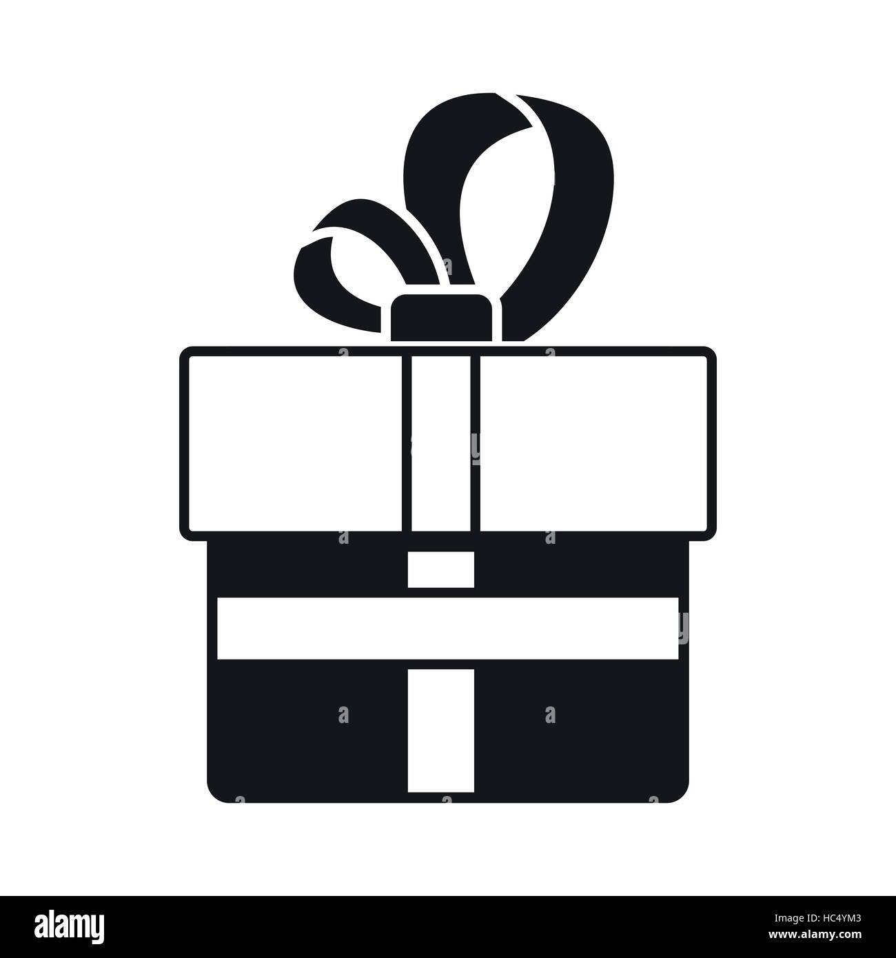 Gift box with ribbon icon Stock Vector Image & Art - Alamy
