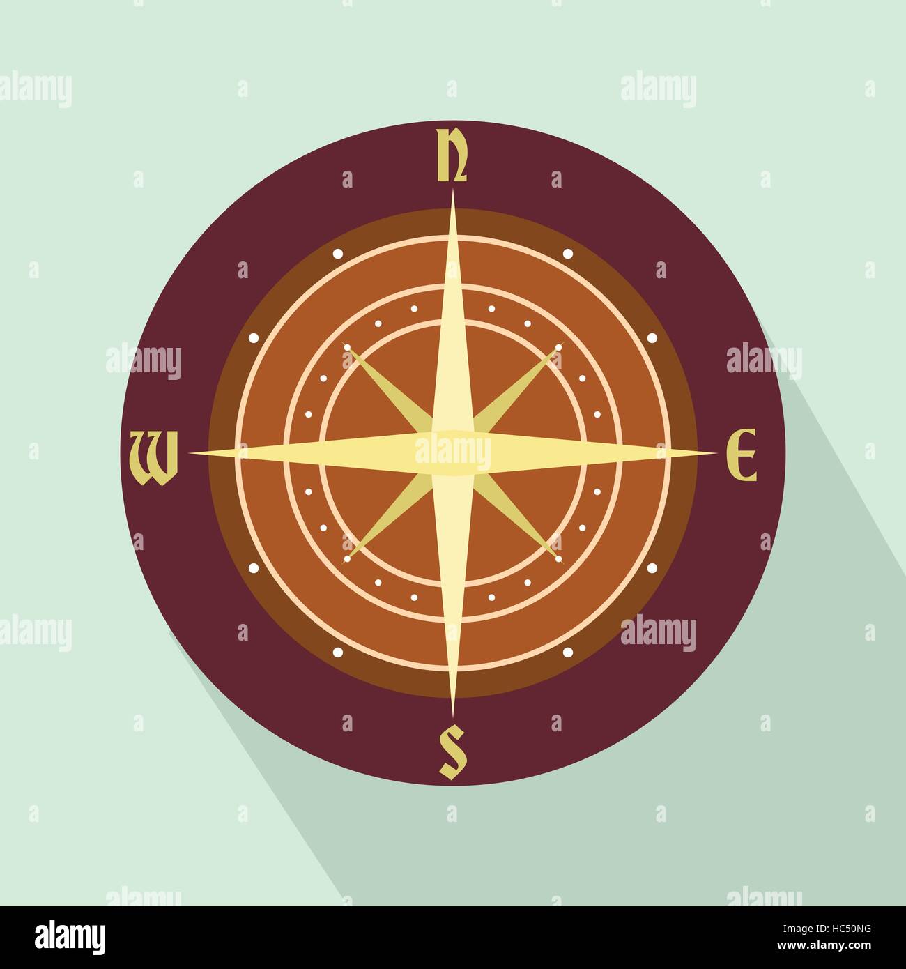 An ancient compass flat icon Stock Vector Image & Art - Alamy