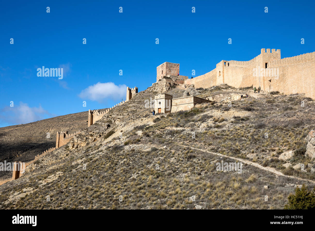 The town walls of Albarracin, Spain Stock Photo