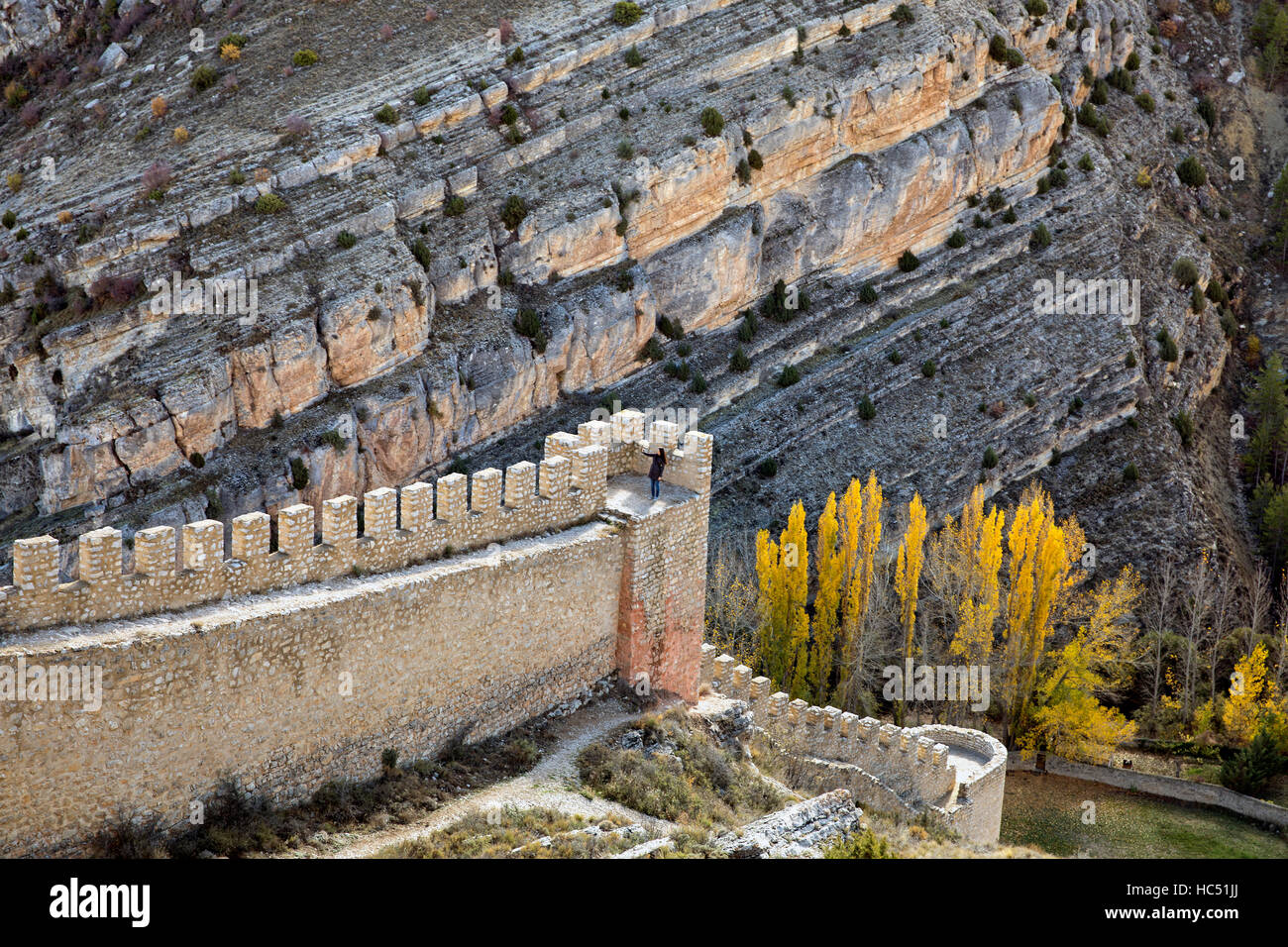 The town walls of Albarracin, Spain Stock Photo