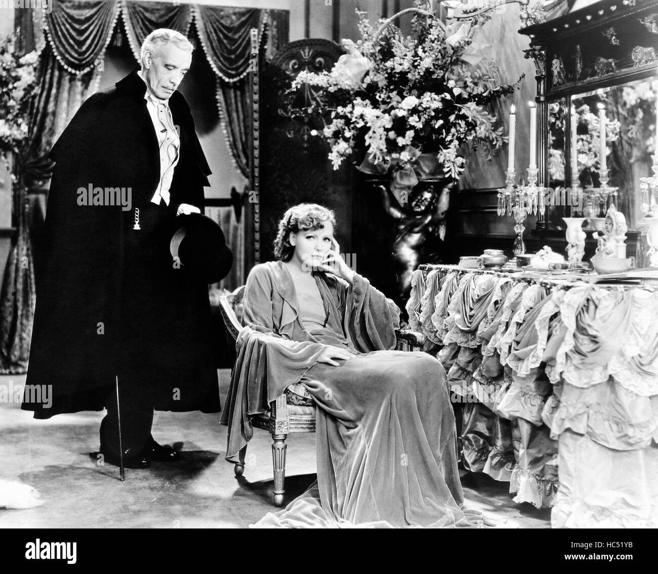 ROMANCE, from left: Lewis Stone, Greta Garbo, 1930 Stock Photo