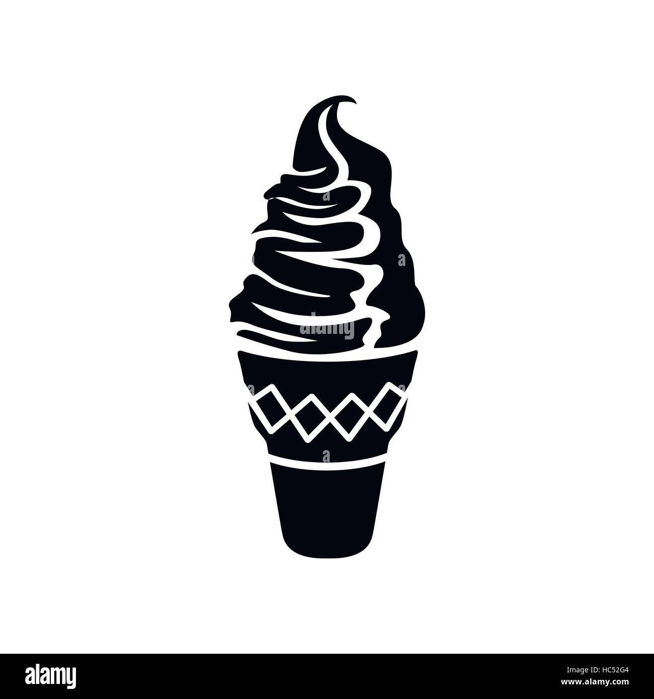 Ice cream cone icon, simple style Stock Vector Image & Art - Alamy