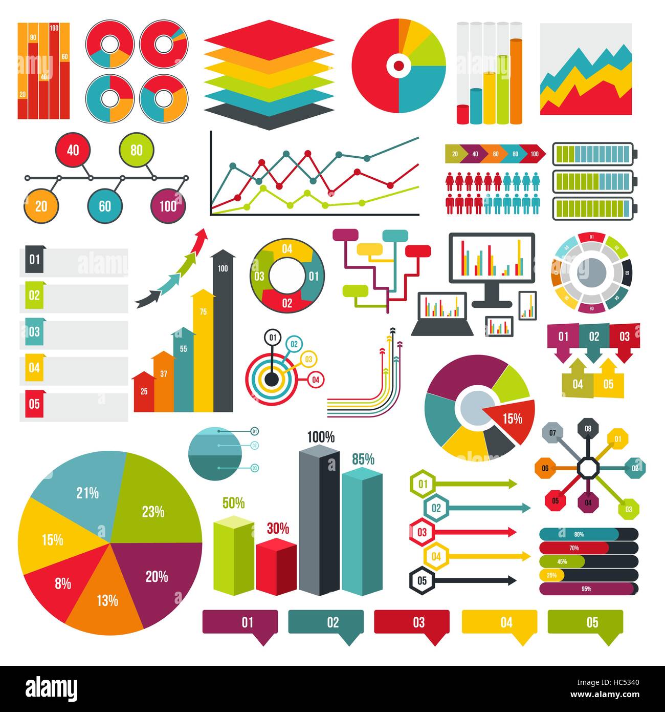 Vintage pie chart infographics hi-res stock photography and images - Alamy