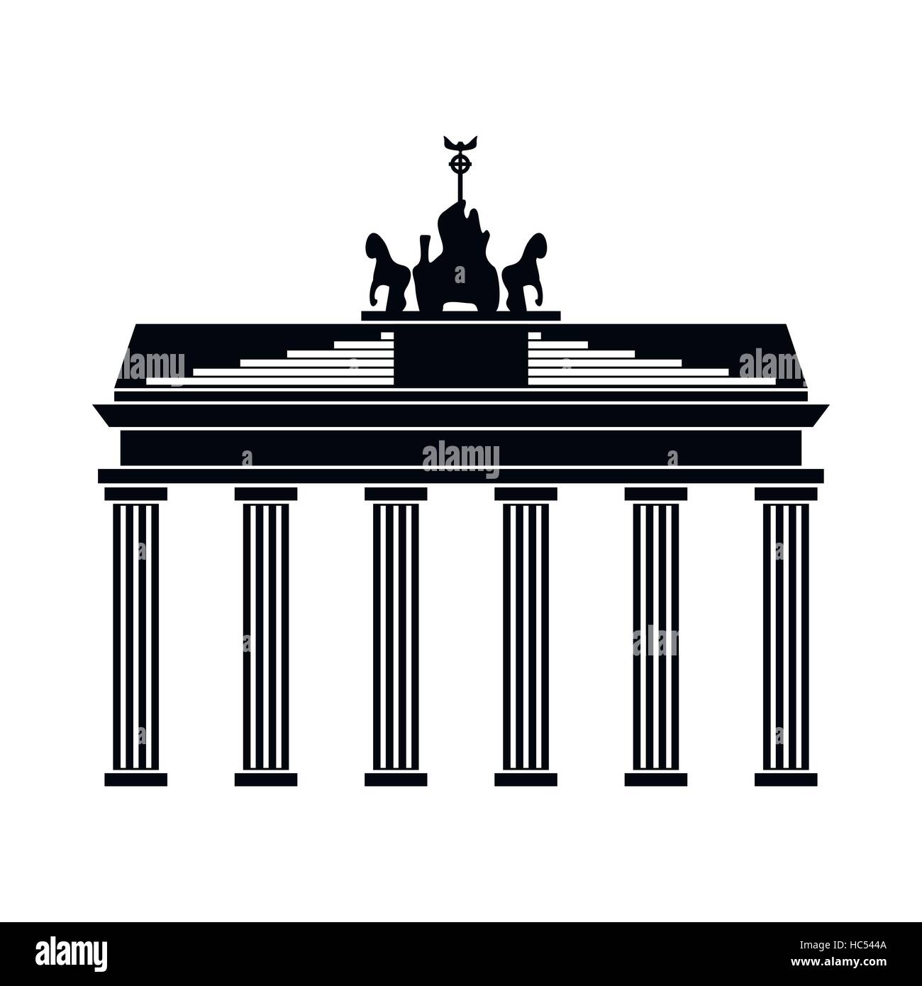 Brandenburg gate icon in simple style Stock Vector