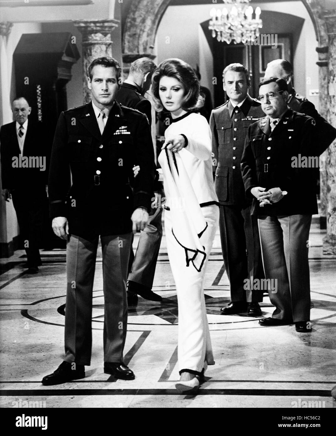 THE SECRET WAR OF HARRY FRIGG, from left, Paul Newman, Sylva Koscina ...