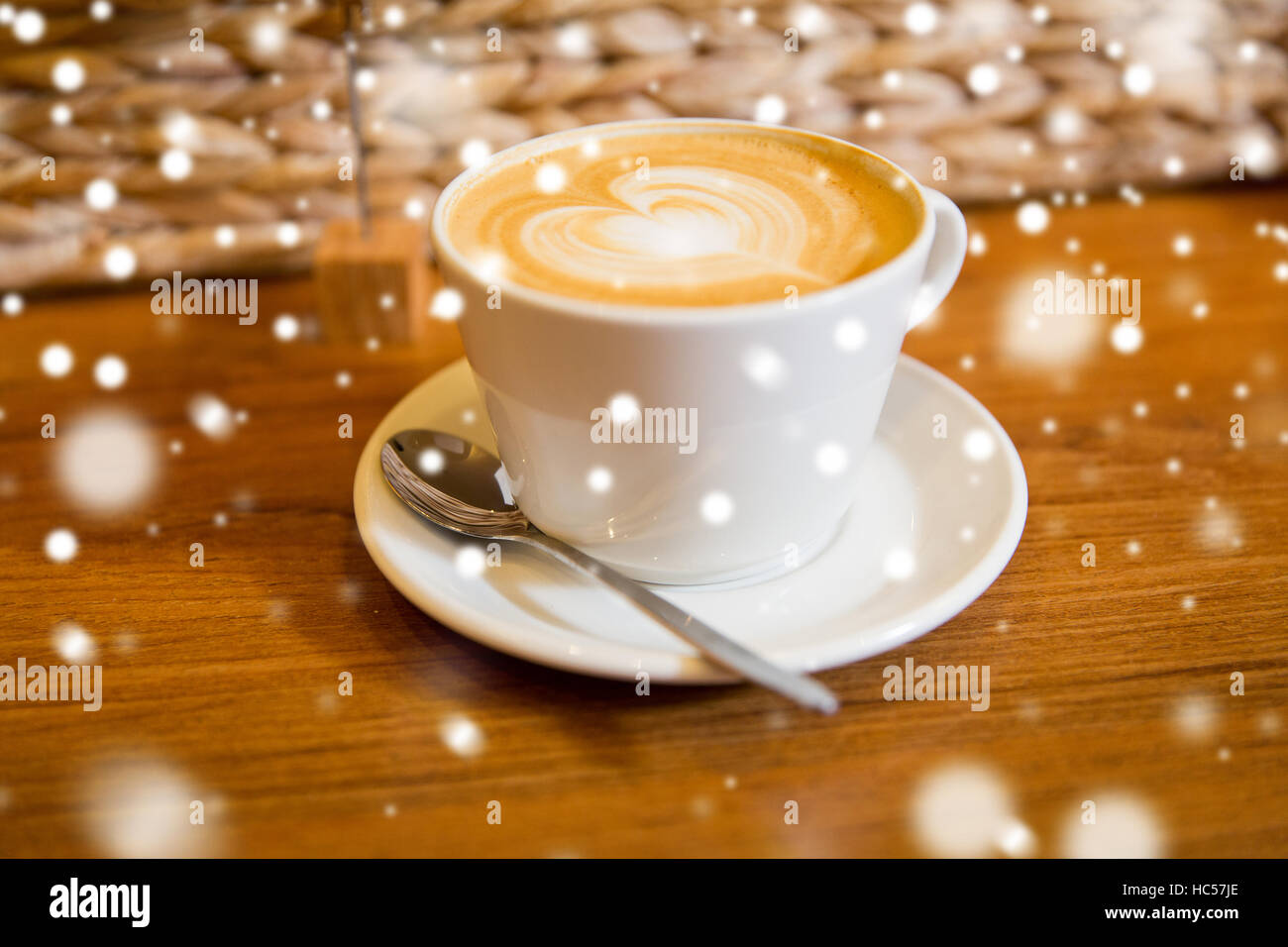 close up of coffee cup with heart shape drawing Stock Photo - Alamy