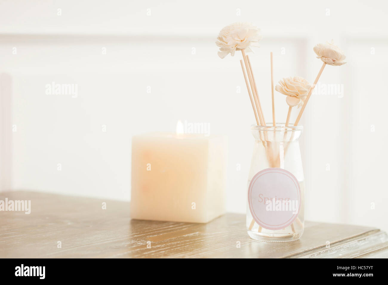 Candle and diffuser Stock Photo - Alamy