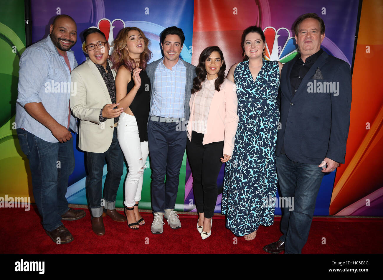 2016 Summer TCA Tour - NBCUniversal Press Tour Day 1  Featuring: Colton Dunn, Nico Santos, Nichole Bloom, Ben Feldman, America Ferrera, Lauren Ash, Mark McKinney Where: Beverly Hills, California, United States When: 02 Aug 2016 Stock Photo