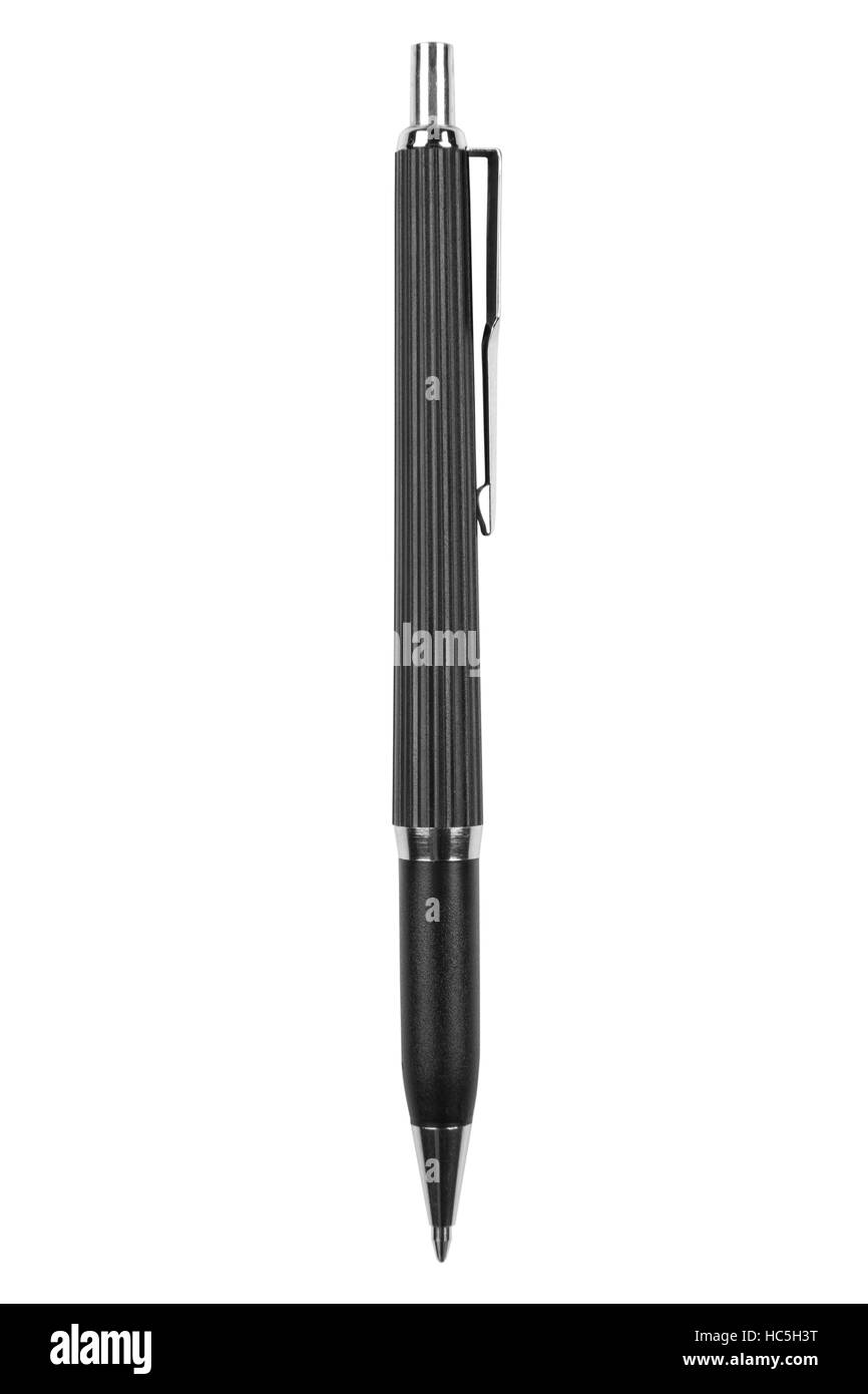 Black pen on white background Stock Photo - Alamy
