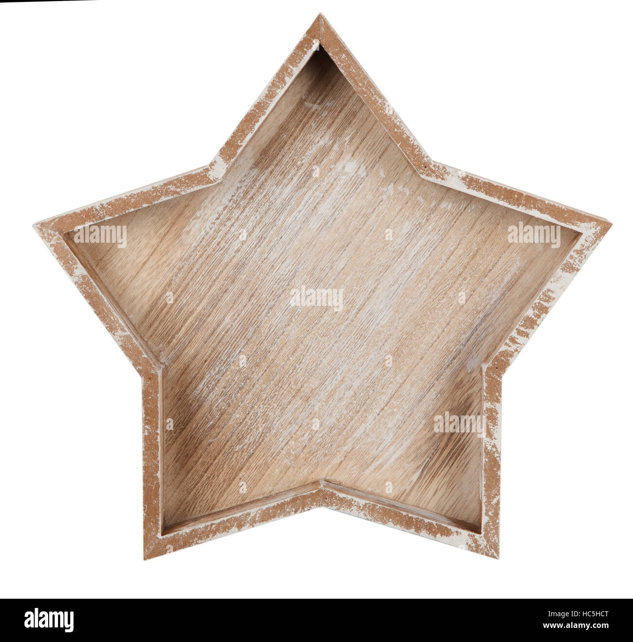 Wooden tray on white background Stock Photo - Alamy