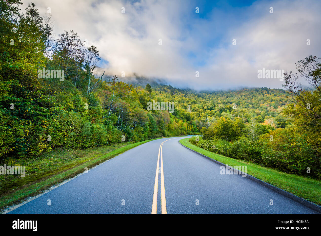 The Blue Ridge Parkway, near Blowing Rock, North Carolina Stock Photo